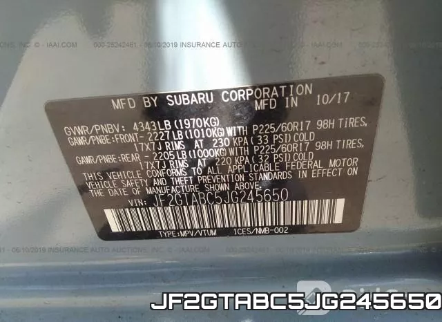JF2GTABC5JG245650 фото 10