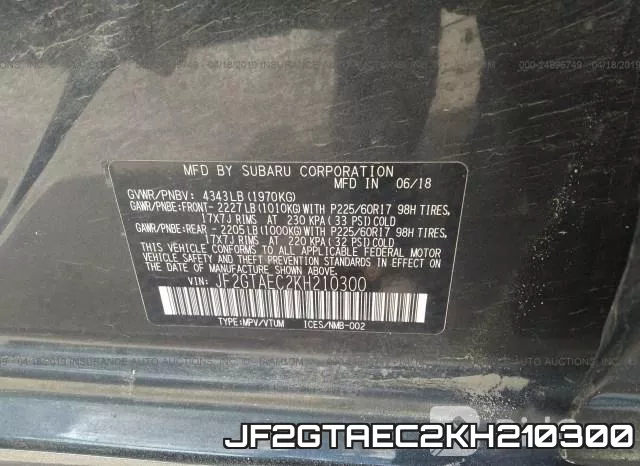 JF2GTAEC2KH210300 фото 10