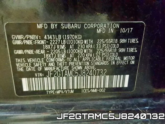 JF2GTAMC5J8240732 фото 2