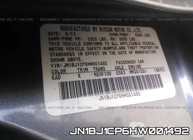 JN1BJ1CP6HW001492 фото 10