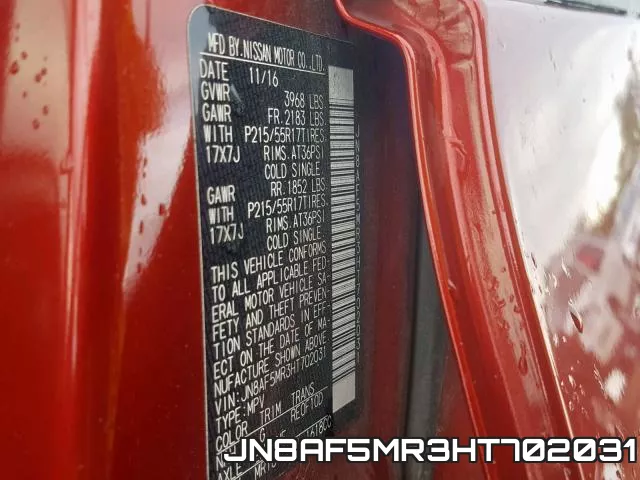 JN8AF5MR3HT702031 фото 2