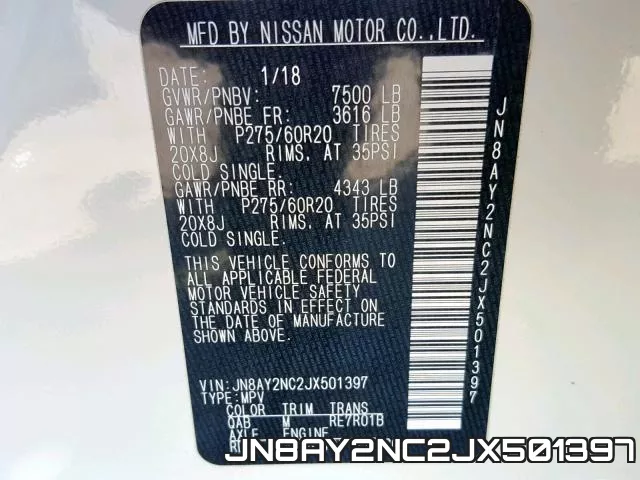JN8AY2NC2JX501397 фото 2