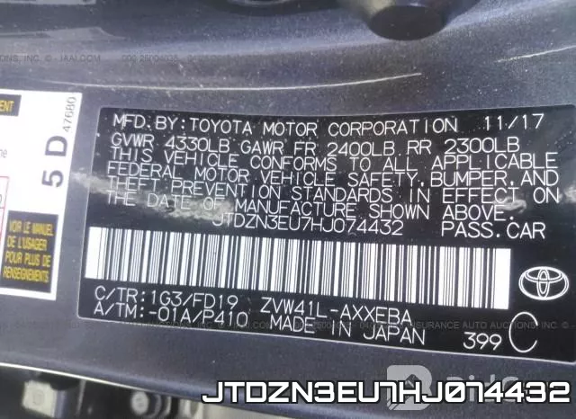 JTDZN3EU7HJ074432 фото 10