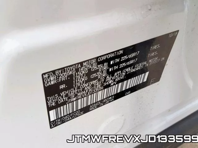 JTMWFREVXJD133599 фото 2