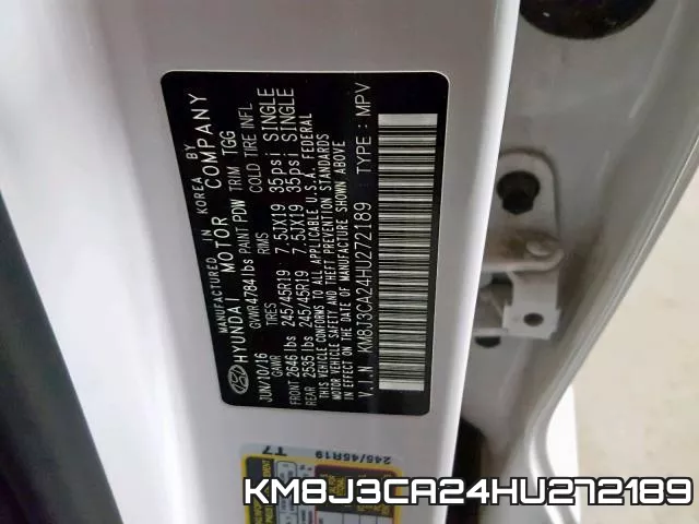 KM8J3CA24HU272189 фото 2