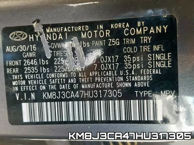 KM8J3CA47HU317305 фото 2