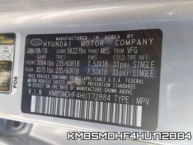 KM8SMDHF4HU172884 фото 2