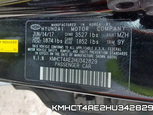 KMHCT4AE2HU342829 фото 2