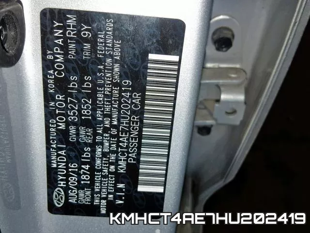 KMHCT4AE7HU202419 фото 2
