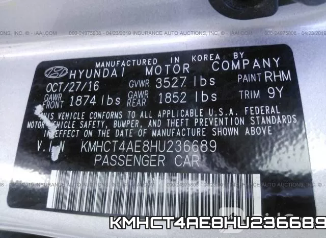 KMHCT4AE8HU236689 фото 10