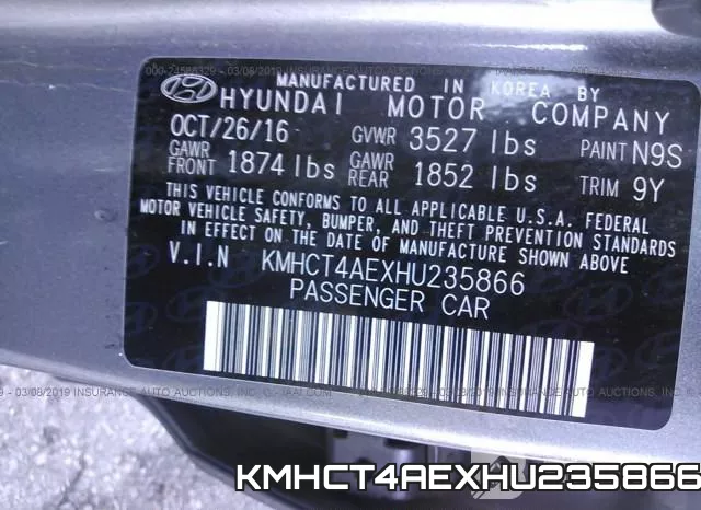 KMHCT4AEXHU235866 фото 10