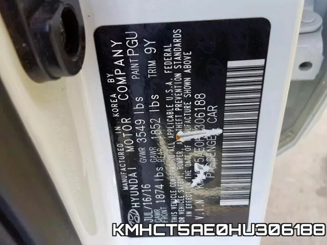 KMHCT5AE0HU306188 фото 2