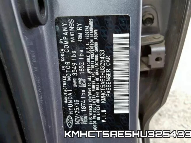 KMHCT5AE5HU325433 фото 2