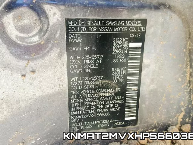 KNMAT2MVXHP566036 фото 2