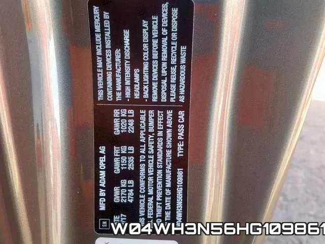 W04WH3N56HG109861 фото 2