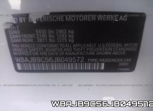 WBAJB9C56JB049572 фото 10