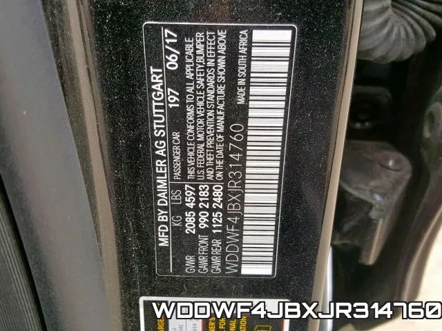 WDDWF4JBXJR314760 фото 2