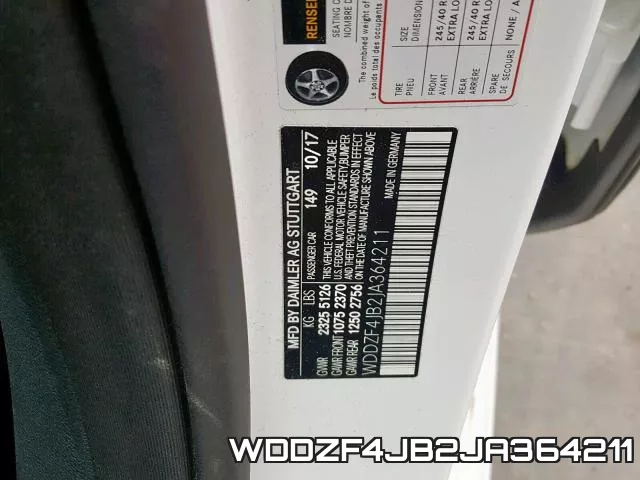 WDDZF4JB2JA364211 фото 2