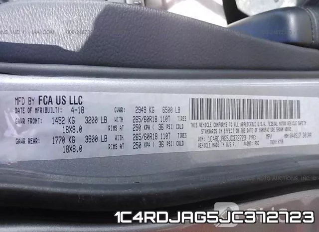 1C4RDJAG5JC372723 фото 10