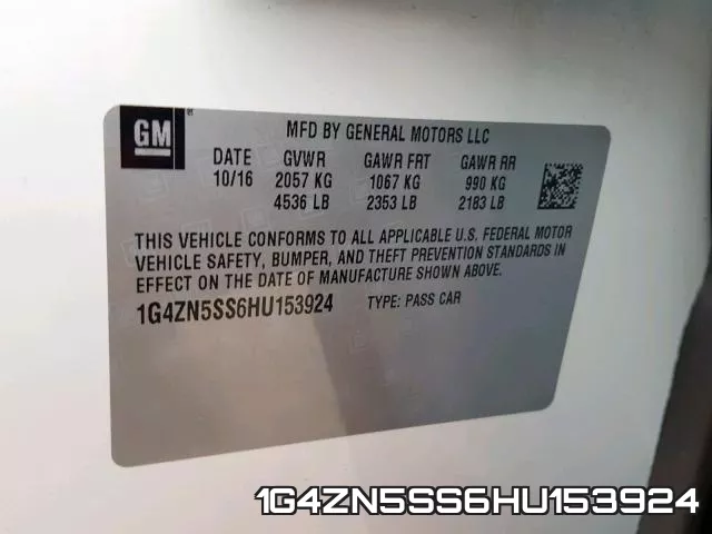 1G4ZN5SS6HU153924 фото 2