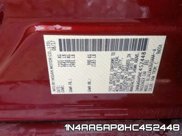 1N4AA6AP0HC452448 фото 2