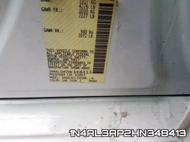 1N4AL3AP2HN348413 фото 2