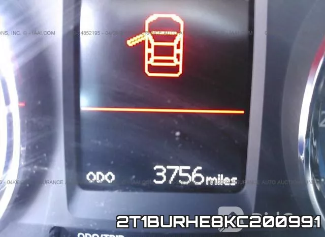 2T1BURHE8KC200991 фото 8