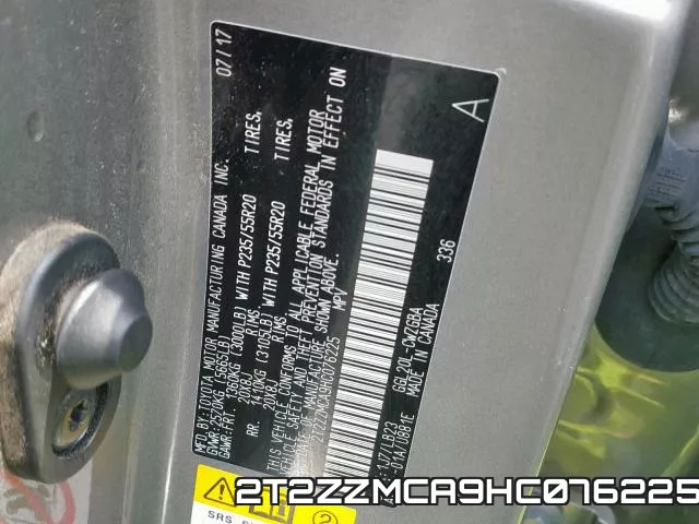 2T2ZZMCA9HC076225 фото 2