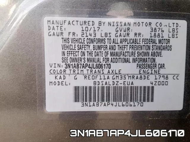3N1AB7AP4JL606170 фото 2