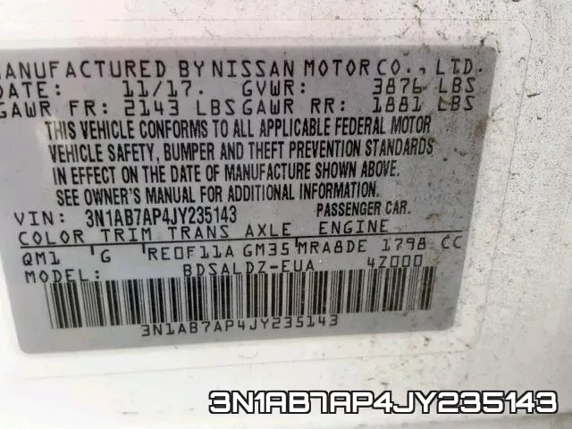 3N1AB7AP4JY235143 фото 2