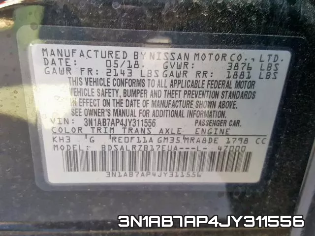 3N1AB7AP4JY311556 фото 2