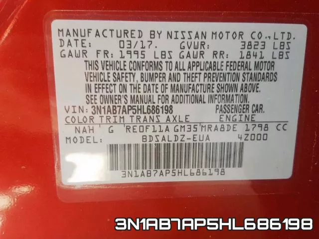 3N1AB7AP5HL686198 фото 2