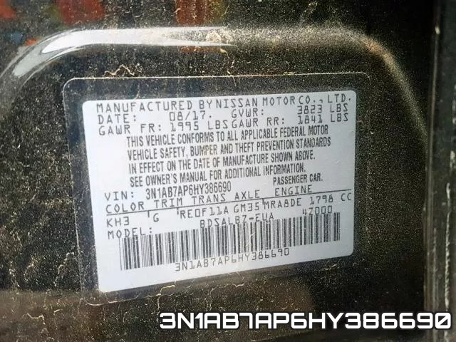 3N1AB7AP6HY386690 фото 2