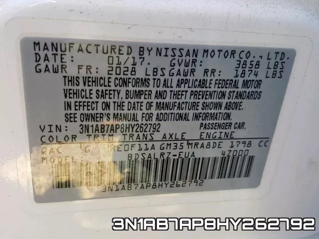 3N1AB7AP8HY262792 фото 2