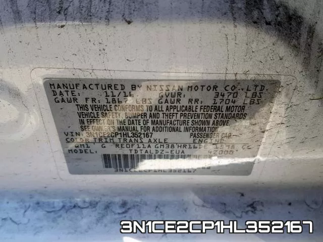 3N1CE2CP1HL352167 фото 2