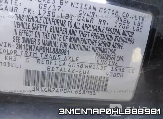 3N1CN7AP0HL888981 фото 10