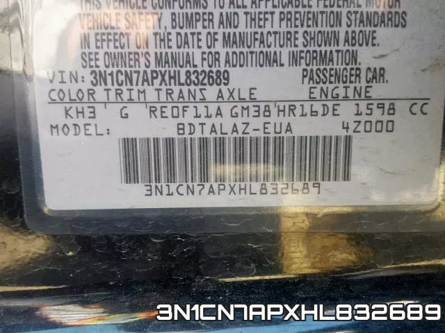 3N1CN7APXHL832689 фото 2