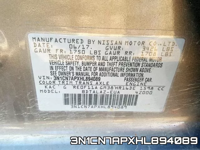 3N1CN7APXHL894089 фото 2