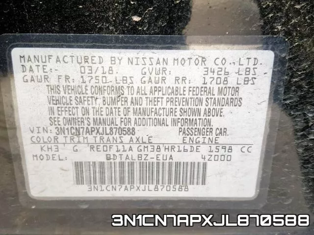3N1CN7APXJL870588 фото 2