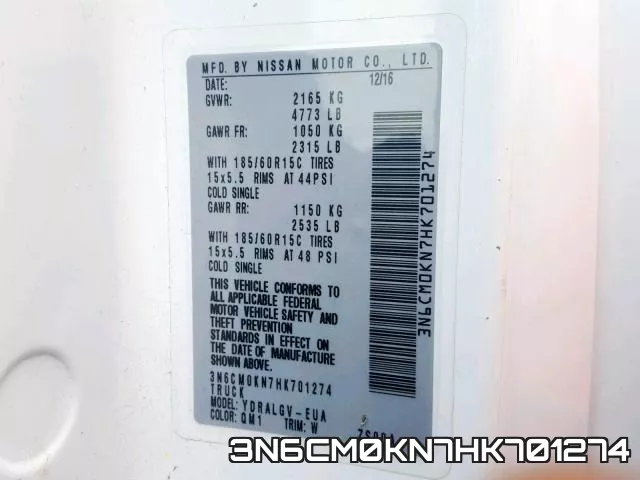 3N6CM0KN7HK701274 фото 2