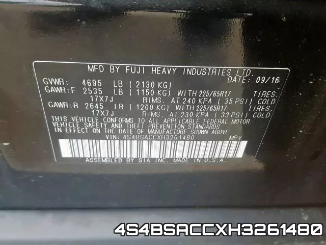 4S4BSACCXH3261480 фото 2