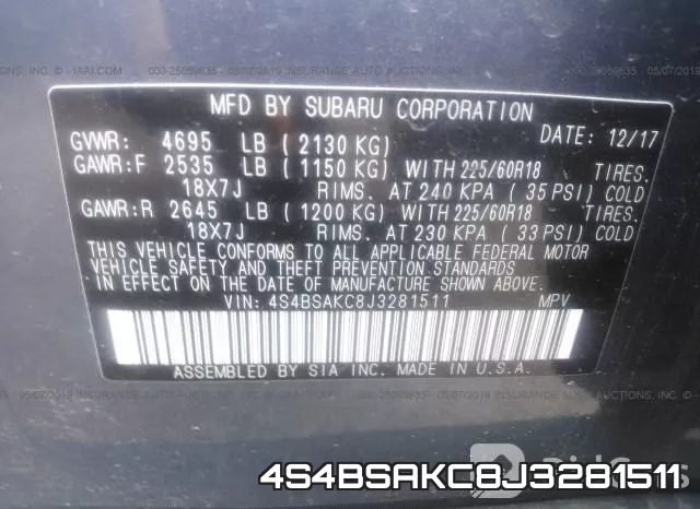 4S4BSAKC8J3281511 фото 10