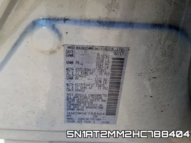 5N1AT2MM2HC788404 фото 2