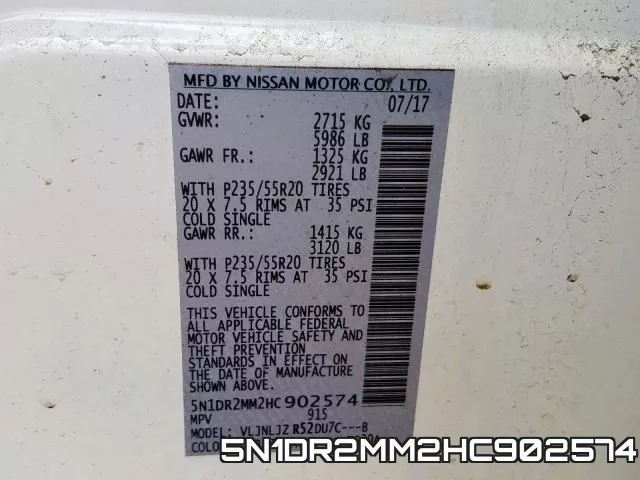 5N1DR2MM2HC902574 фото 2
