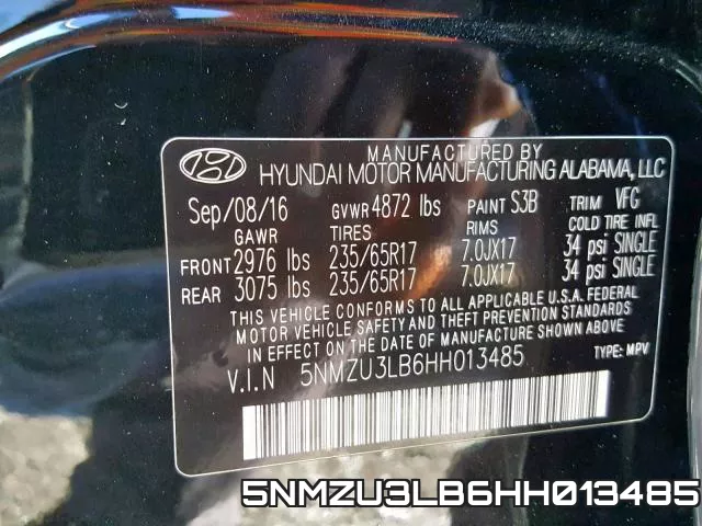 5NMZU3LB6HH013485 фото 2