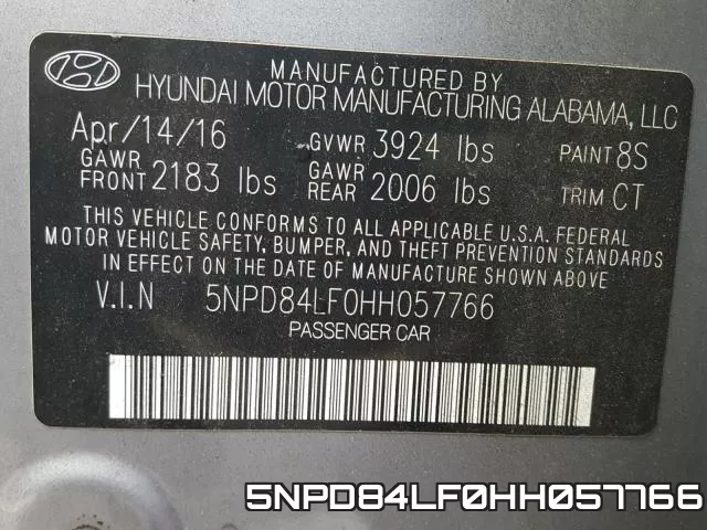 5NPD84LF0HH057766 фото 2