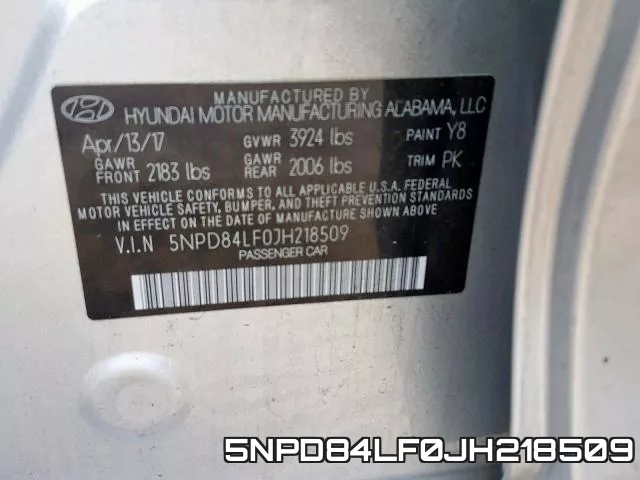5NPD84LF0JH218509 фото 2