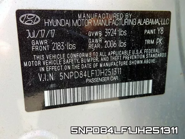 5NPD84LF1JH251311 фото 2