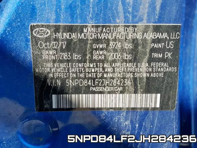5NPD84LF2JH284236 фото 2