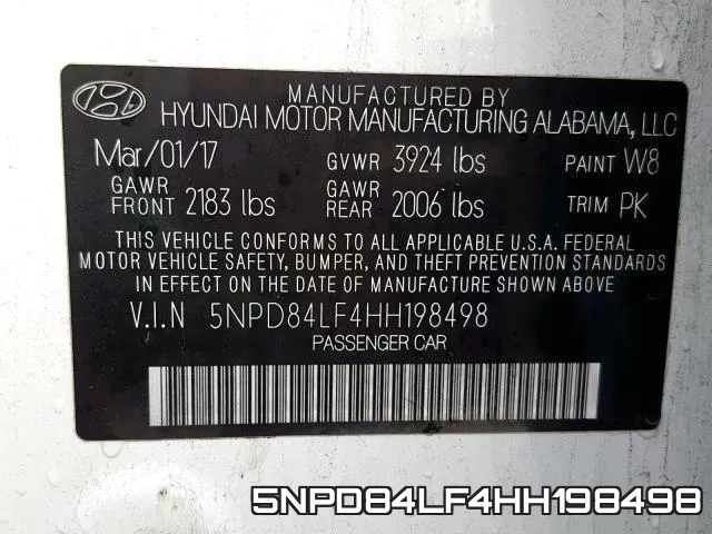 5NPD84LF4HH198498 фото 2